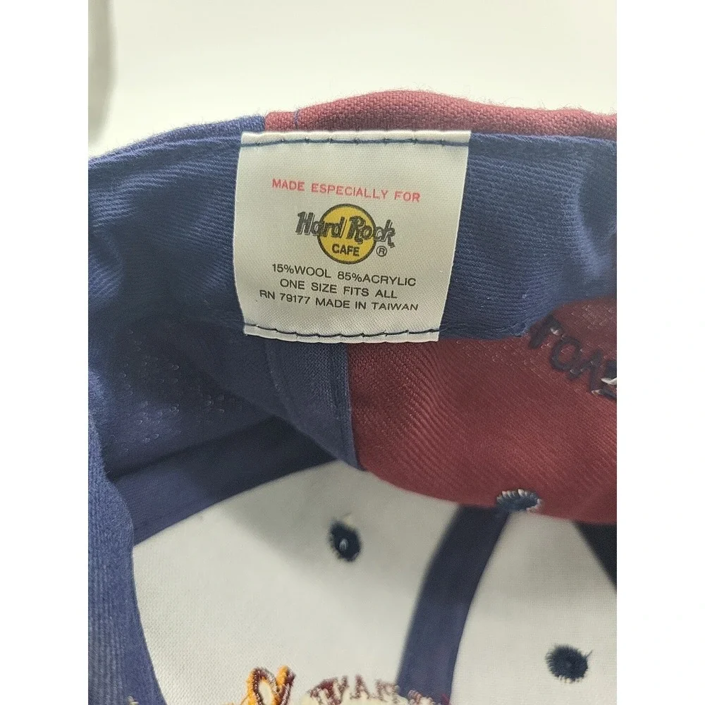 Vintage Hard Rock Cafe Miami Snapback Hat Ball Cap Embroidered Wool Blend